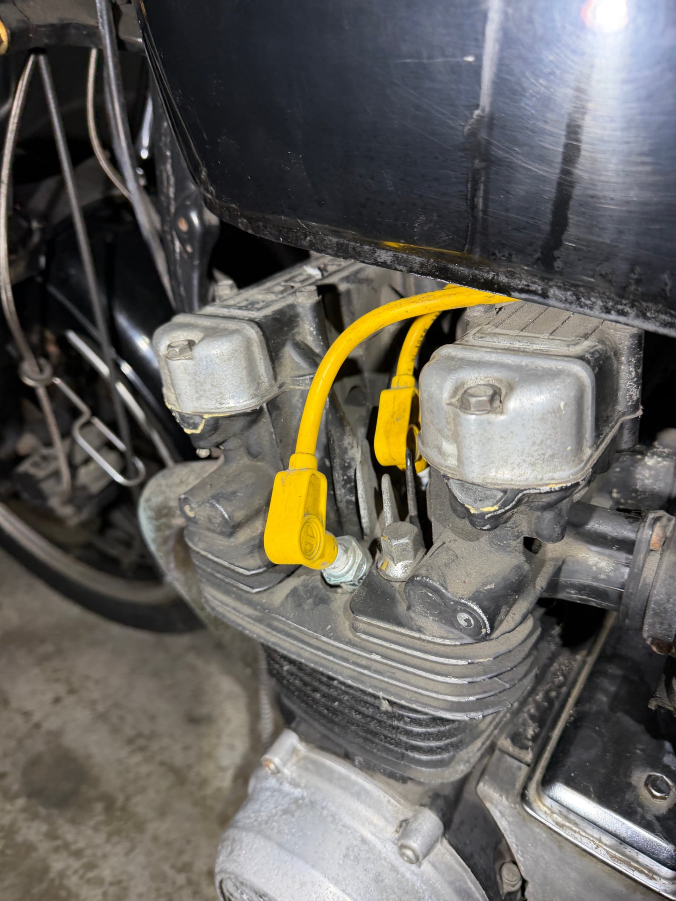 Carburetor installed on a 1987 Kawasaki GPZ750 after rebuilding